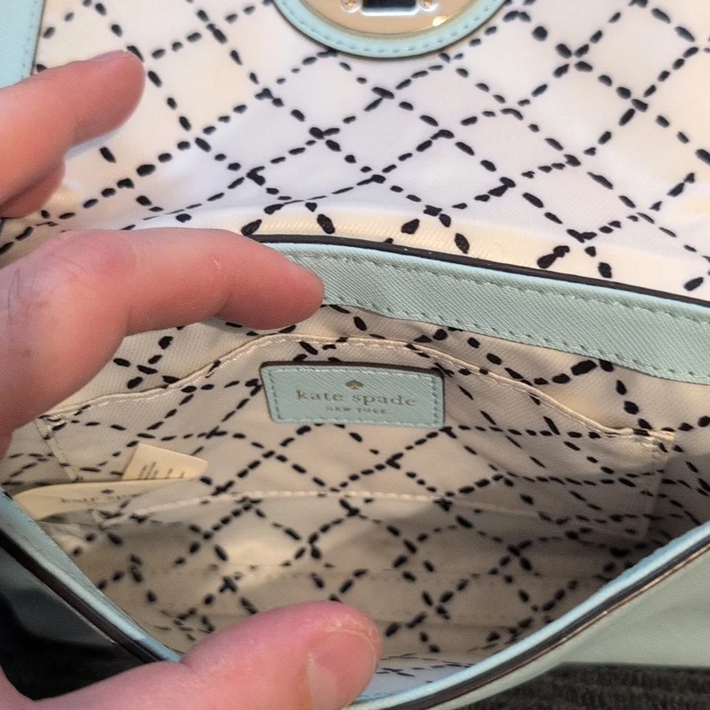 Kate Spade Baby Blue Crossbody‎ Leather Shoulder Bag Size Small